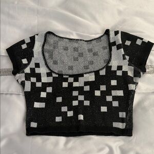 Black and Gray Women's Top